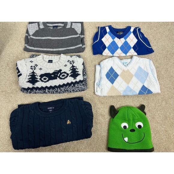 Baby Gap , Children Place Other - 6 Boys Toddlers 18-24m,2t Sweater Vest Hat Baby Gap Children Place Winter Fall